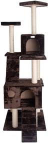 img 3 attached to 🐱 Premium and Sturdy GleePet GP78700623 Cat Tree with Ramp, 70-Inch, Coffee Brown - Perfect for Your Feline Friend's Ultimate Playtime