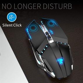 img 1 attached to 🖱️ TENMOS T21 Bluetooth Mouse: Dual Mode LED Wireless Mouse for Laptop and Gaming - Rechargeable, Silent, and Compatible with Multiple Devices