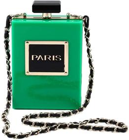 img 4 attached to 👜 Сумка для вечеринки LETODE женская черная с ароматом Парижа – винтажная вечерняя сумка из акрила