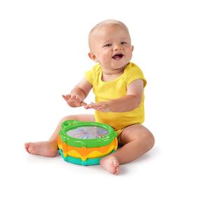 img 2 attached to 🥁 Bright Starts Light & Learn Drum with Melodies - Age 3 Months+, 8.85x3.5x6.5 Inch, Pack of 1