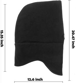 img 3 attached to Winter Beanie for Men: Balaclava Ski Face Mask, Fleece Neck Gaiter for Dust & Wind Protection!