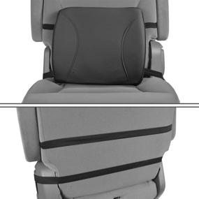 img 1 attached to 🪑 Durable Foam Lumbar Support Cushion for Back Pain Relief - BDK BS-300-BK - Ideal for Office Chair, Car Seat, Recliner - Black