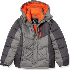 img 4 attached to Charcoal Boys' Vertical Bubble Jacket: The Ultimate Winter Wardrobe Essential