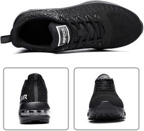 img 1 attached to 👟 Breathable All Black Women's Athletic Shoes: QAUPPE Lightweight Sneakers