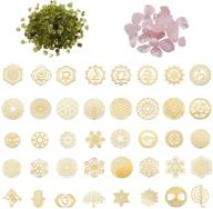 🌿 enhance spiritual energy with pandahall 40pcs sacred geometry copper orgonite sticker energy tower material flower life tree chakra yoga meditation stickers logo