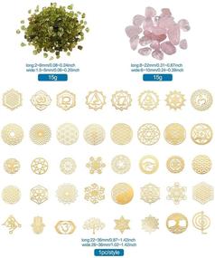 img 3 attached to 🌿 Enhance Spiritual Energy with Pandahall 40pcs Sacred Geometry Copper Orgonite Sticker Energy Tower Material Flower Life Tree Chakra Yoga Meditation Stickers