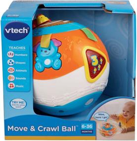 img 1 attached to Познайте захватывающее движение с VTech Move and Crawl Ball в ярком оранжевом цвете!