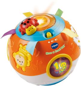 img 4 attached to Discover Exciting Movement with the VTech Move and Crawl Ball in Vibrant Orange!