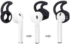 img 1 attached to 🎧 Крючки и крышки ZALU для наушников AirPods и EarPods [3 пары] - черный