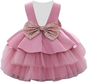 img 4 attached to Bowknot Pageant Toddler Dresses Headwear Apparel & Accessories Baby Girls in Clothing