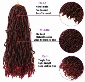 img 2 attached to Плетение бордовых синтетических накладок Dreadlocs