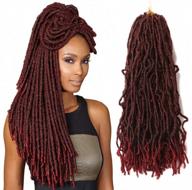 плетение бордовых синтетических накладок dreadlocs логотип