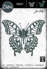 img 1 attached to Sizzix Thinlits Die 665201 Perspective Butterfly by Tim Holtz, Multicolor (Optimized for SEO)