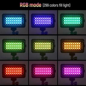 img 3 attached to 🎥 VILTROX RGB LED Video Light Kit for Studio YouTube Portrait – CRI95+, Full Color Output, Dimmable 3300K-5600K Bi-Color Video Continuous Photography Lighting Kit, with Rechargeable Battery & Charger