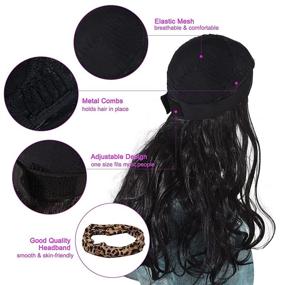 img 2 attached to Headband Anself Glueless Synthetic Straightened