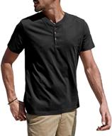 lehmanlin henley t shirts casual sleeve logo