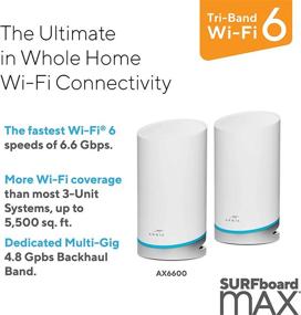 img 2 attached to 🏠 Enhance Your Home Network with the ARRIS SURFboard mAX Tri-band Mesh Wi-Fi 6 System - AX6600