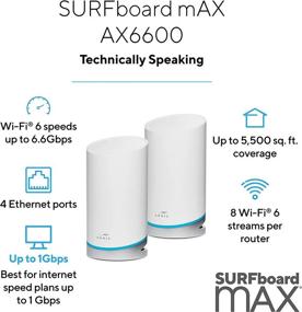 img 3 attached to 🏠 Enhance Your Home Network with the ARRIS SURFboard mAX Tri-band Mesh Wi-Fi 6 System - AX6600