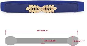 img 2 attached to 👗 Uxcell Shaped Interlocking Buckle Stretch Women's Belt Accessories: A Perfect Fit!