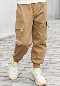 img 1 attached to Umeyda Boys' Pull-On Cargo Jogger Pants: Sizes 👖 6 Months - 13 Years – Comfortable and Stylish!