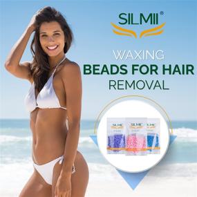 img 3 attached to SILMII Hard Wax Beads for Smooth and Easy DIY Waxing - Depilatory Beans for Efficient Bikini, Underarm, Face, Arms, Leg Hair Removal - Luxurious Rose, Relaxing Lavender, Calming Chamomile Pearls with Nourishing Shea Butter & Coconut Oil - 3 Bags with 10 Spatulas