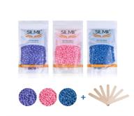 silmii hard wax beads for smooth and easy diy waxing - depilatory beans for efficient bikini, underarm, face, arms, leg hair removal - luxurious rose, relaxing lavender, calming chamomile pearls with nourishing shea butter & coconut oil - 3 bags with 10 spatulas logo