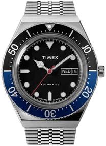 img 4 attached to Timex Black Blue Silver Bracelet