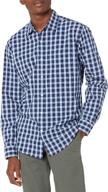 amazon essentials regular fit long sleeve plaid logo