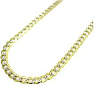 premium 14k solid gold cuban curb link chain necklace - versatile lengths & color options logo