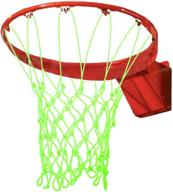 illuminate your game: glow in the dark basketball net - durable replacement for all weather play. standard size with 12 loops, perfect gift for night sports and pool activities logo