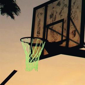 img 3 attached to Illuminate Your Game: Glow in The Dark Basketball Net - Durable Replacement for All Weather Play. Standard Size with 12 Loops, Perfect Gift for Night Sports and Pool Activities