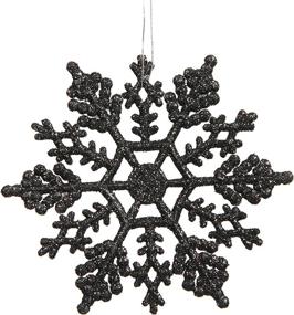 img 1 attached to ❄️ Vickerman Jet Glitter Snowflake: 4-Inch Black Sparkling Christmas Ornament