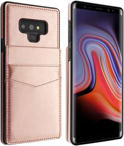 img 3 attached to 💼 LakiBeibi Чехол для Galaxy Note 9: Розовое золото Кошелек из кожи с отделениями для кредитных карт, Премиум защита для Samsung Galaxy Note 9 (2018)