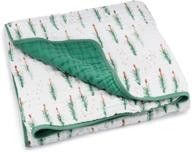 👶 parker baby lodgepole muslin blanket - premium soft cotton baby quilt and kids blanket for boys logo