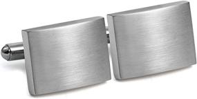 img 1 attached to FIBO STEEL Stainless Steel Cufflinks for Business Attire
