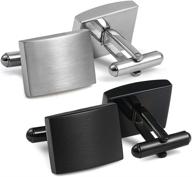 fibo steel stainless steel cufflinks for business attire logo