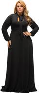 👗 lalagen women's vintage long sleeve plus size evening party maxi dress gown: elegant style for special occasions logo