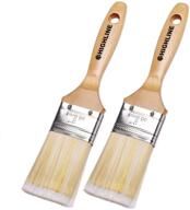 highline premium bristle paint brushes - pack of 2, 2" wide for painting projects logo