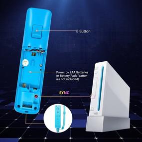 img 3 attached to Yosikr Wireless Remote Controller for Wii Wii U - 2 Pack Green and Blue: Enhance Your Gaming Experience!