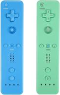 yosikr wireless remote controller for wii wii u - 2 pack green and blue: enhance your gaming experience! logo