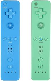 img 4 attached to Yosikr Wireless Remote Controller for Wii Wii U - 2 Pack Green and Blue: Enhance Your Gaming Experience!