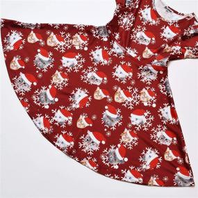 img 2 attached to 🎄 Burgundy Christmas Dresses for Girls: Stylish Girls' Clothing and Dresses Collection