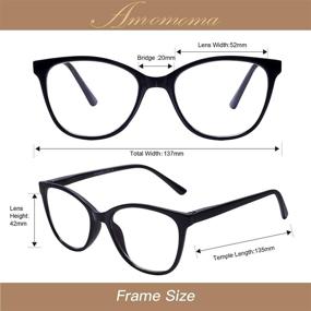 img 1 attached to 👓 Stylish AMOMOMA Lightweight Cat Eye Reading Glasses with Blue Light Blocking AM6001