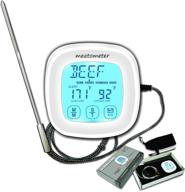 🍖 oven digital meat cooking thermometer - high temp stainless steel probe for safe bbq, grilling, and smoking - large touchscreen with timer - accurate precision for chicken, turkey, and grill food logo