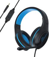 🎧 gaming headset: noise cancelling headphones with mic, volume control, memory earmuffs - compatible with ps4, pc, xbox one, nintendo nes - for adults and kids logo