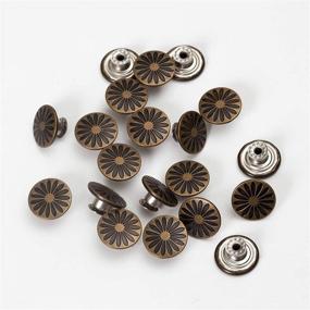 img 3 attached to 👖 Pack of 20 Replacement 17mm Jeans Buttons - Metal Snap Buttons Kit for Denim Pants - No Sew Buttons with Rivets - Ideal for Jeans, Pants, or Suspender Replacement