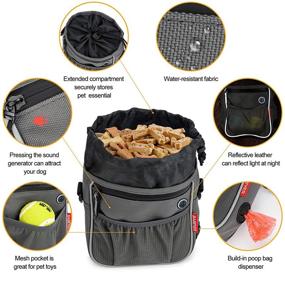 img 3 attached to BABEYER Dog Treats Pouch Pet Training Bag - Convenient 🐶 Carry-On for Treats, Toys & Rewards during Dog Training and Walking