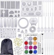 🎨 crafting silicone resin kits: loyolady silicone casting molds and tools set - 94 pieces for diy jewelry craft making with pendant trays, molds, eye screw pins, and making tools logo