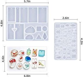 img 2 attached to 🎨 Crafting Silicone Resin Kits: LOYOLADY Silicone Casting Molds and Tools Set - 94 Pieces for DIY Jewelry Craft Making with Pendant Trays, Molds, Eye Screw Pins, and Making Tools