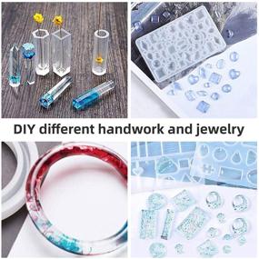 img 3 attached to 🎨 Crafting Silicone Resin Kits: LOYOLADY Silicone Casting Molds and Tools Set - 94 Pieces for DIY Jewelry Craft Making with Pendant Trays, Molds, Eye Screw Pins, and Making Tools